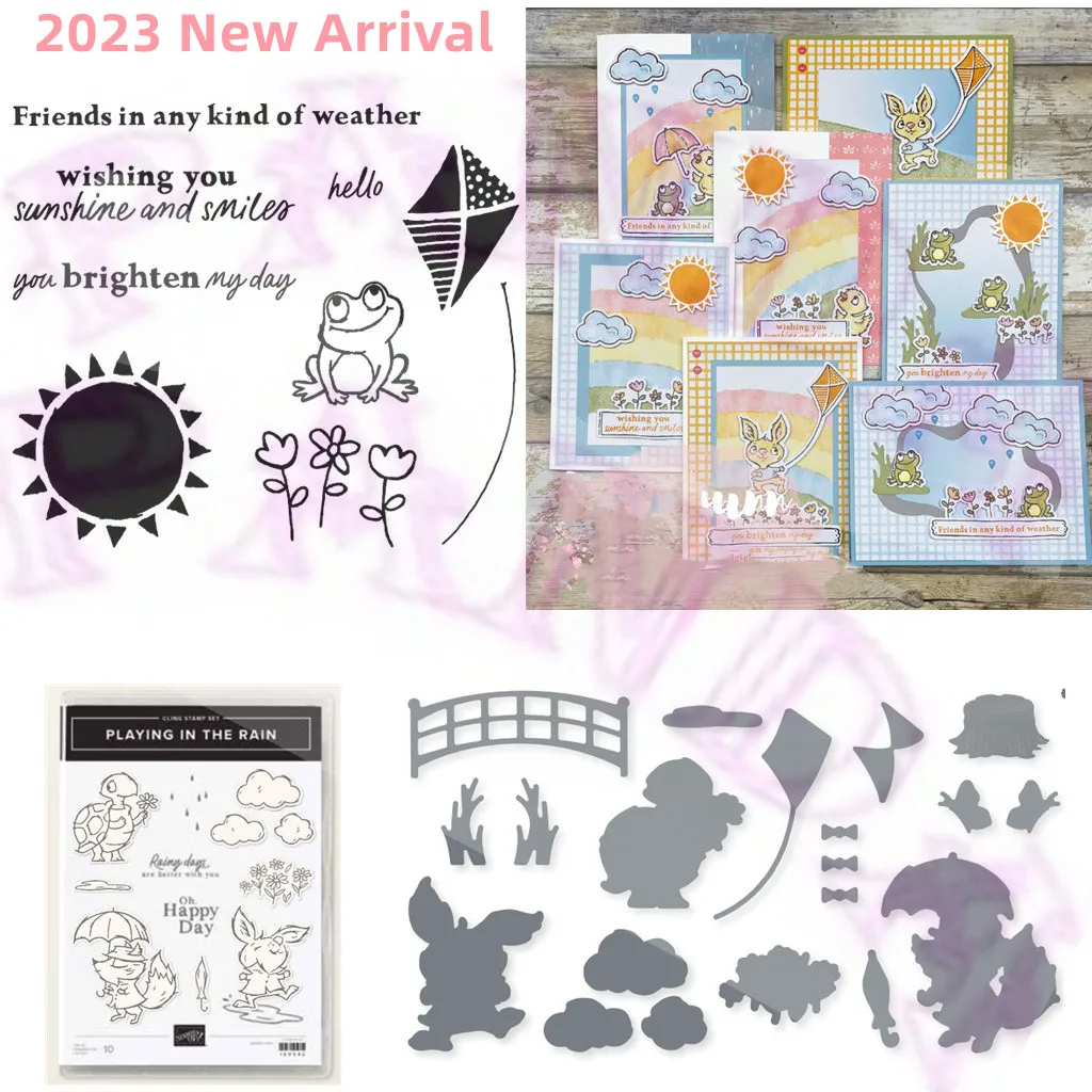 

Frog Series New Clear Stamps Metal Cutting Dies DIY Scrapbooking Card Paper Handmade Album Punch Mould Stamp 2023 Arrival