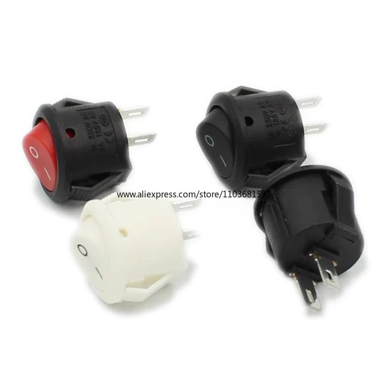 5 шт. KCD 15 мм KCD11 клавишный переключатель 2-контактный питания I/O Маленький размер