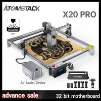 atomstack s20 x20 130w portable laser engraver desktop cutter engraving machine for wood metal 32 bit motherboard offline mark