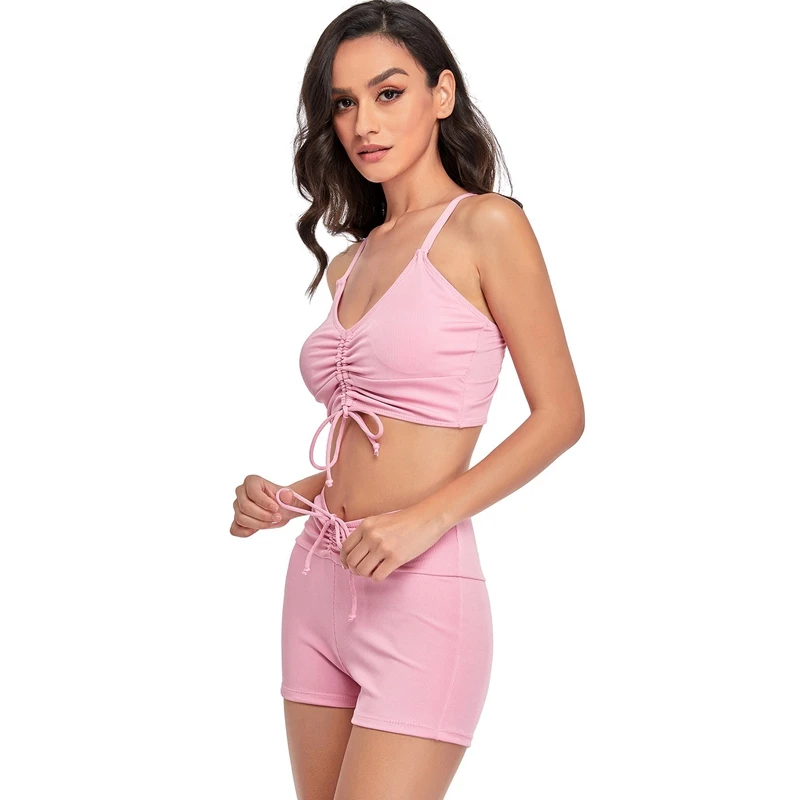 

Bikini Sports Drawstring Women's Swimsuit TANKINI Large Flat Corner Swimsuit
