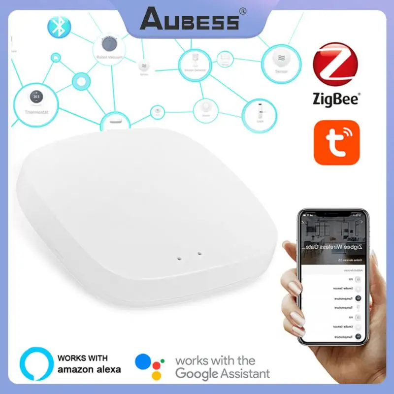 

Мостовой шлюз Tuya Smart Zigbee 3,0, мостовой хаб с дистанционным управлением, устройства Zigbee через приложение Smart Life, работает с Alexa Google Home