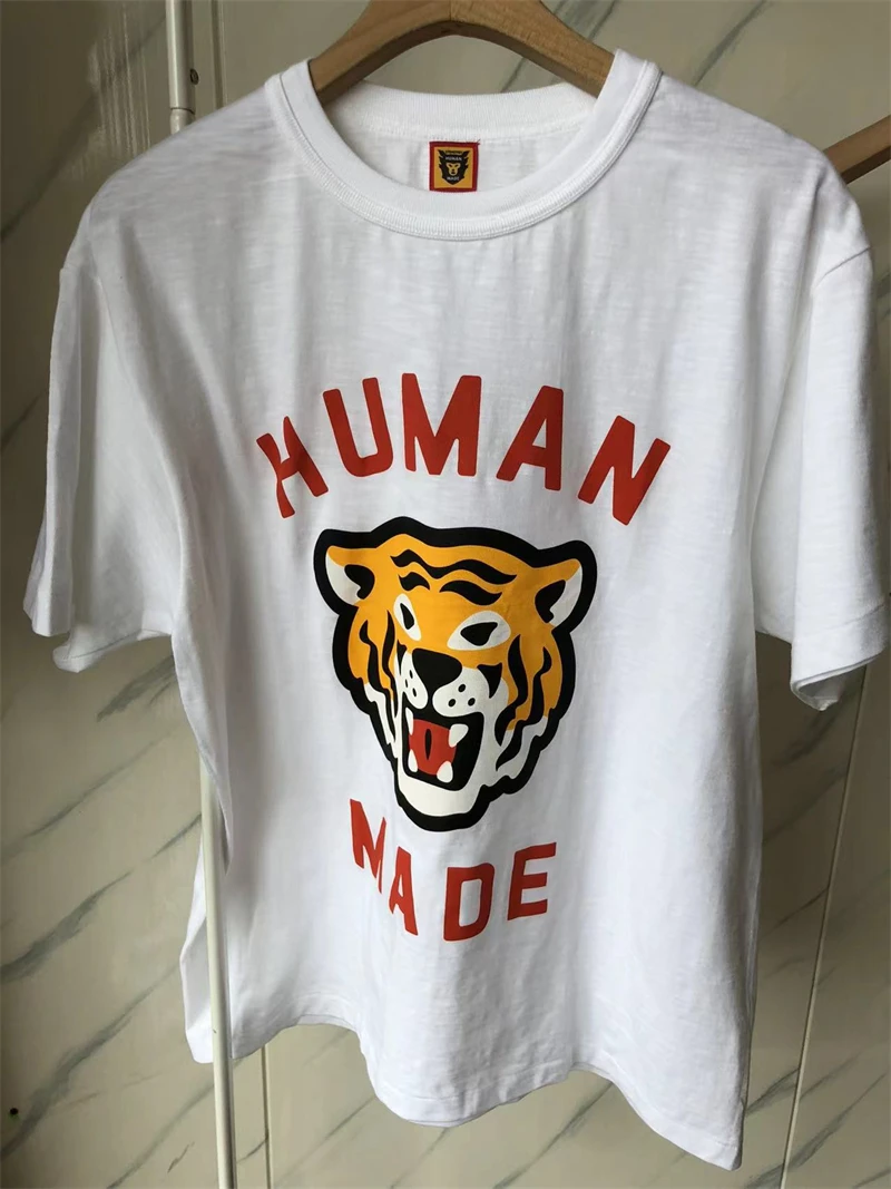 

Футболка Y2k, сделанная вручную, для мужчин и женщин, футболки с мультяшным принтом тигра, хлопковые топы, футболки