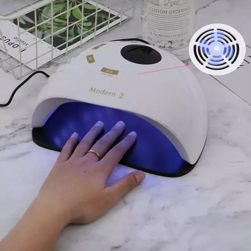 

2022NEW 120W UV LED Nail Lamp Dryer With Fan 45 LEDs for Drying Nail Gel Polish Manicure Pedicure Nail Salon Lamp Dryer