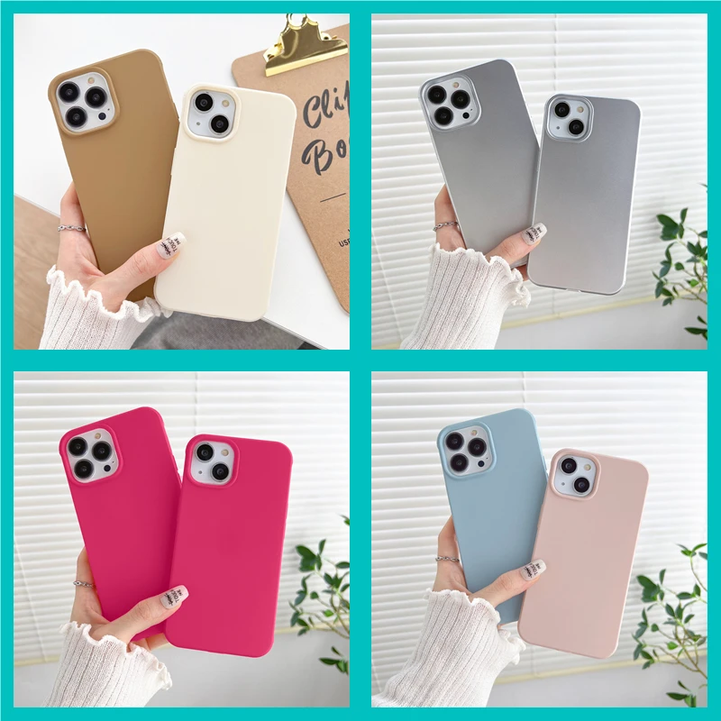 

Creative Simple Fresh Solid Color Phone Case Cover for IPhone 11 12 13 Pro X XR XS Max Shockproof Case for IPhone 13 Cases