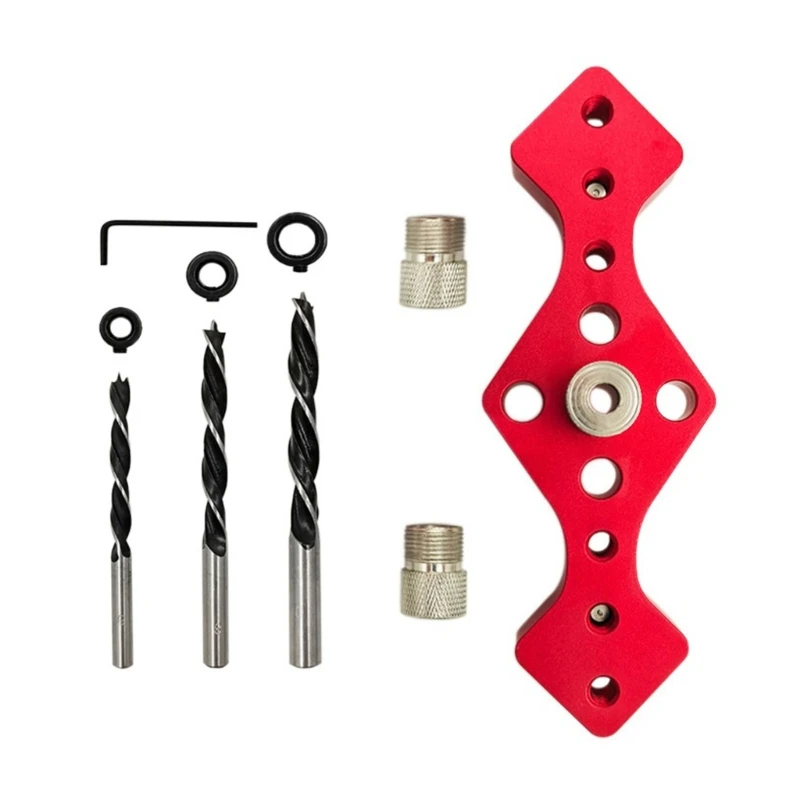 

Направляющий джиг позиционирование дюбель дрель Guid для деревообработки сверление и маркировка 6 / 8 / 10 мм штифт крепление сверло набор