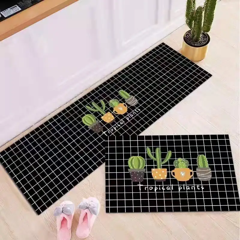 

Cartoon Long Non-Slip Kitchen Mat for Floor Modern Bath Carpet Outdoor Entrance Doormat Washable Living Room Bathroom Area Rugs