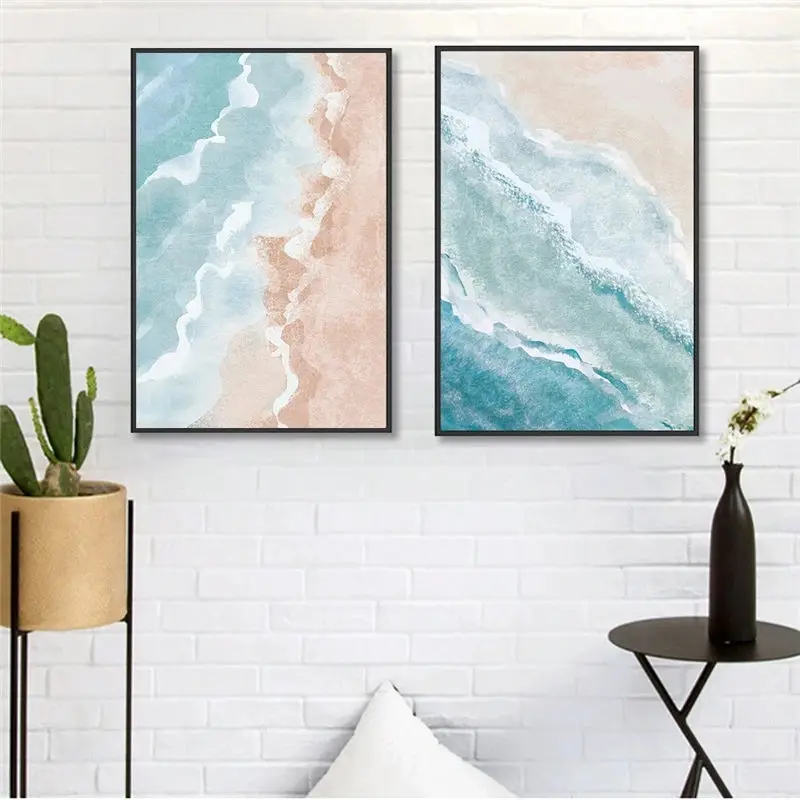 Абстрактная картина на холсте синяя