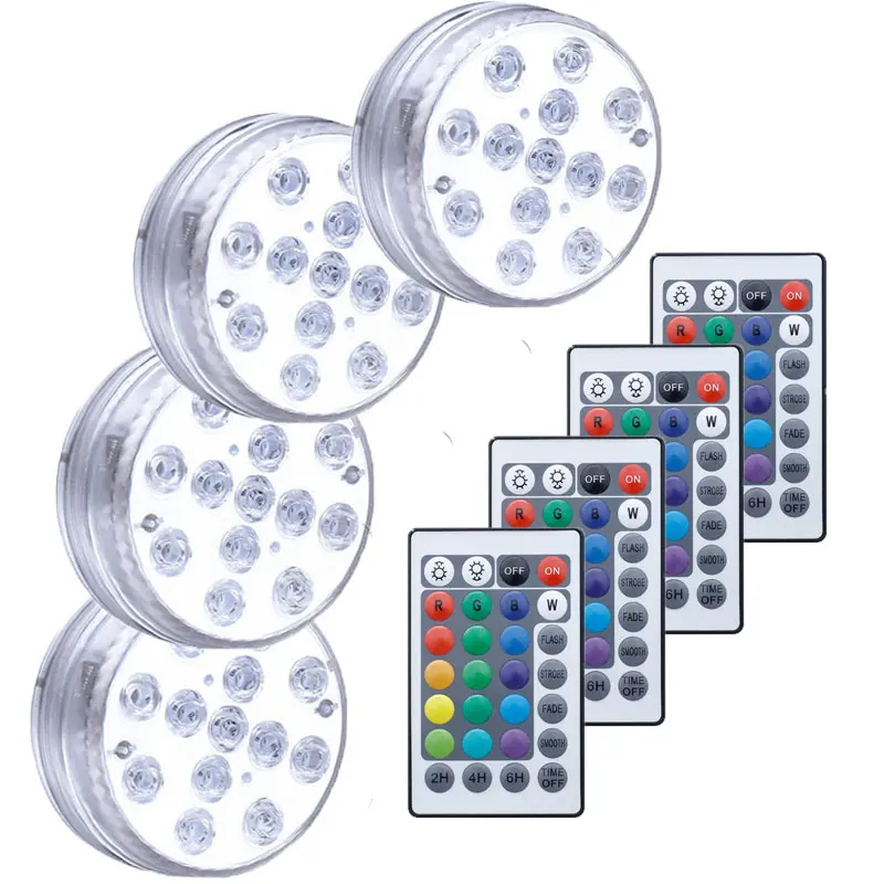 

2022 Upgrade 13 LED RGB Submersible Light with Magnet and Suction Cup Swimming Pool Light Underwater Tea Night Light for Pond