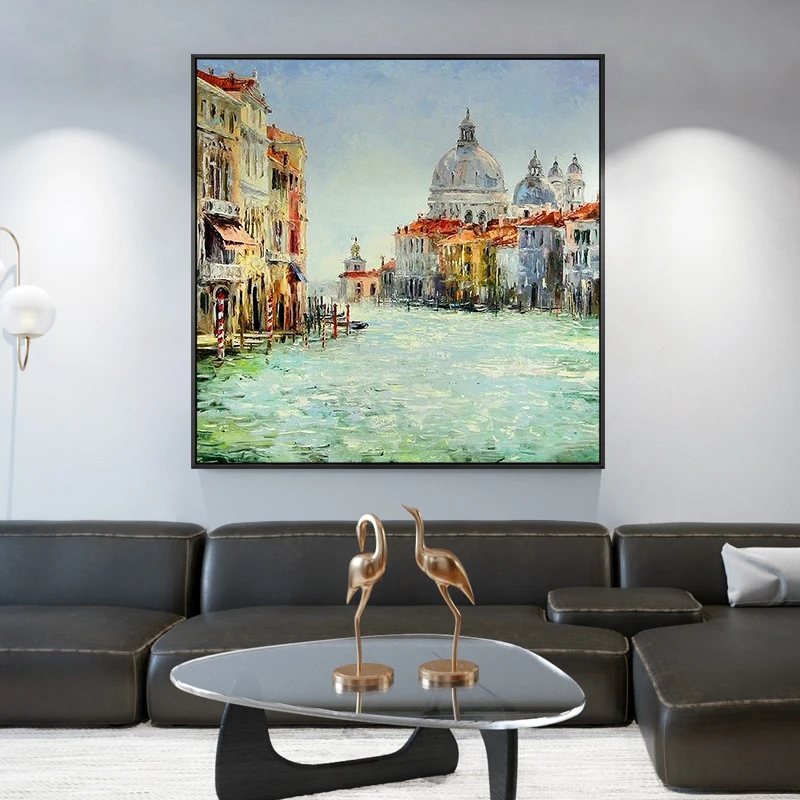 

Living Room Decoration Landscape Painting Aisle Hanging Painting Restaurant Mural Hand painted Oil Painting Canvas Frameless