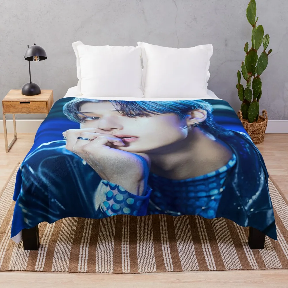 

Wooyoung ATEEZ Deja Vu Throw Blanket Blankets For Bed