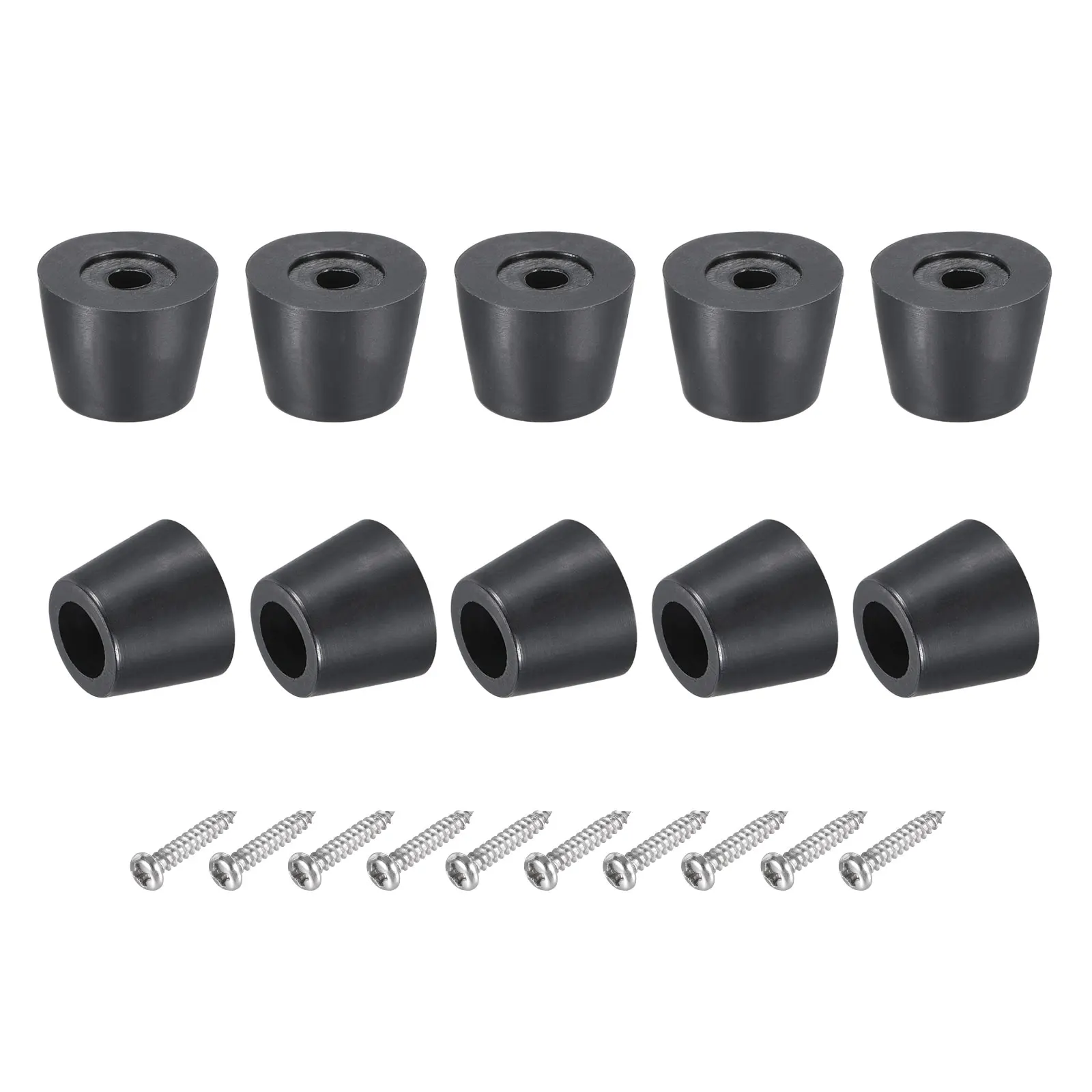 

Uxcell 0.35" H x 0.47" W Rubber Bumper Feet w Stainless Steel Washer and Screws 24Pcs