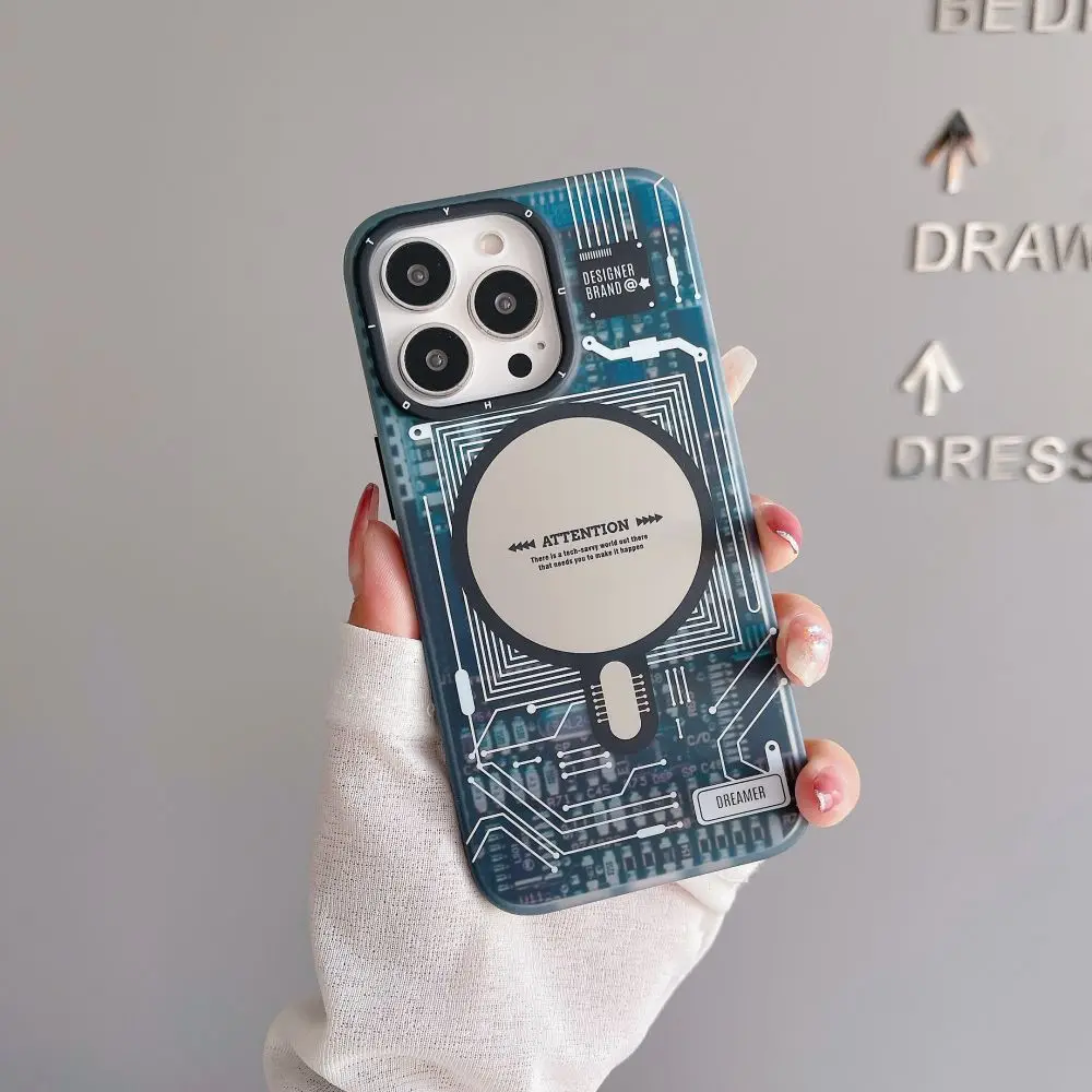 Kup Dla IPhone 14 Pro Case Bezprzewodowe ładowanie Magnetyczne, Odporne Na Wstrząsy Twarde Etui Funda Dla IPhone 14 13ProMax 12 Magsafe Cover Akcesoria