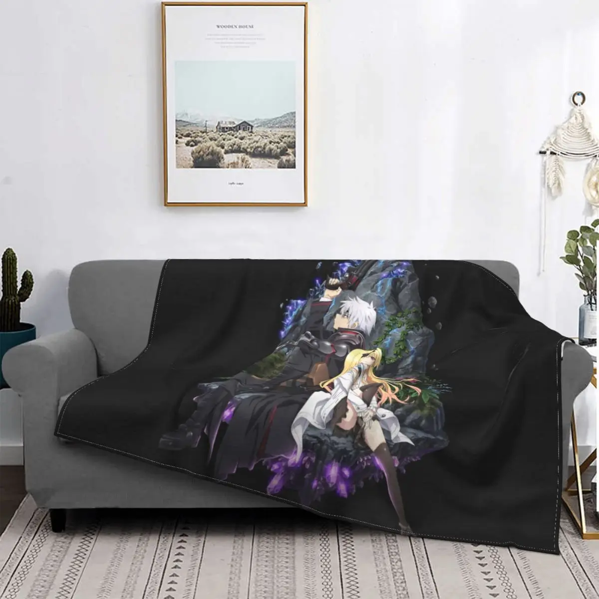 

Arifureta World's Strongest Anime Blanket Flannel Winter cute hajime nagumo Super Warm Throw Blanket Bedding Travel Rug Piece