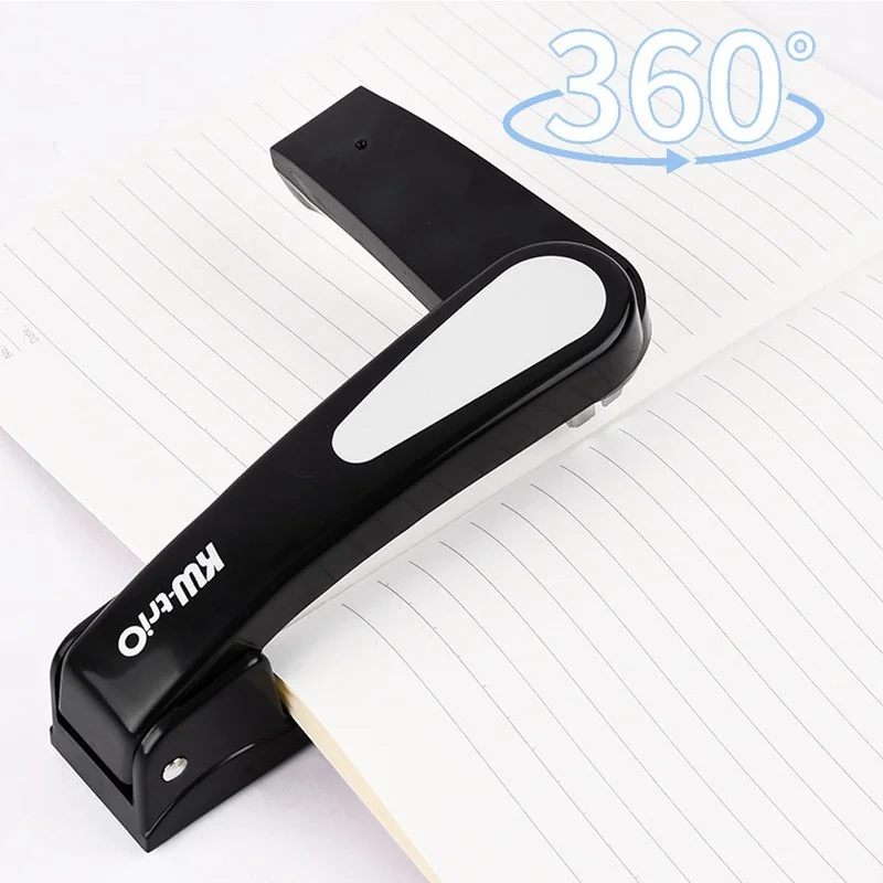 

360 Rotation Heavy Duty Stapler Use 24/6 Staples Effortless Long Stapler School Paper Stapler Office Bookbinding Supplies