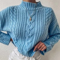 autumn knitted turtleneck sweaters women solid long sleeve fashion loose pullovers female 2021 new winter casual lady sweater