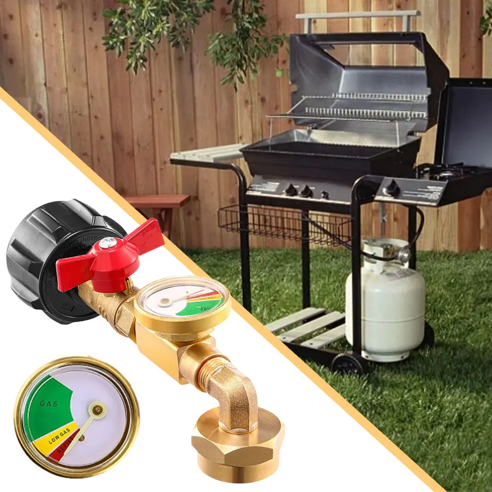 QCC1 Адаптер локтя для заправки пропана с манометром и регулирующим клапаном