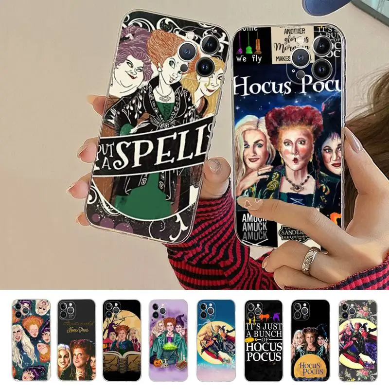 

Disney hocus pocus Phone Case For iPhone 14 13 12 Mini 11 Pro XS Max X XR SE 6 7 8 Plus Soft Silicone Cover