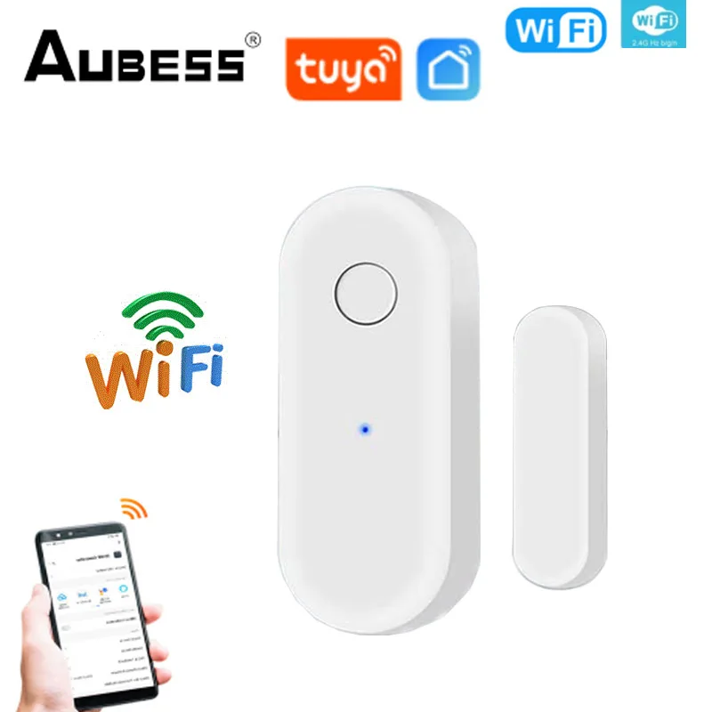 

Tuya Smart Home WiFi Door Window Sensor Magnetic Alarm Detector Open / Closed Detectors Independent Security Alarm Sensors
