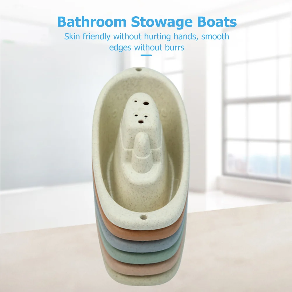 6PCS Baby Stacking Cup Toy Folding Boat Shape Tower Bathing Shower Beach Toy Play Water Kit Educational Toys For Infant Gift