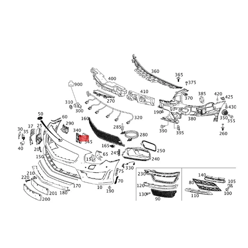 

A0009055701 Radar Sensor Blind Spot Distance Warning Module Parts For Mercedes SL ML GL C SLK Class Smart Cruise Control Unit