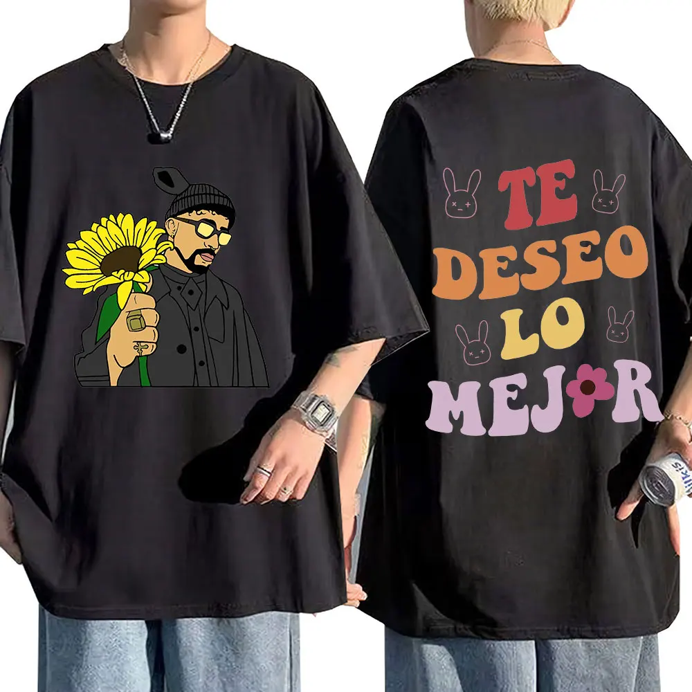 

Summer Bad Bunny El Ulitimo Tour Del Mundo Tour Te Deseo Lo Mejor Print Tshirt Streetwear Oversized Unisex Short Sleeve T-shirt