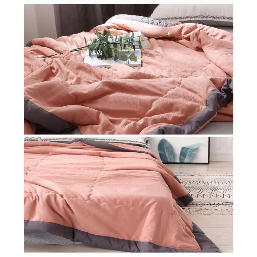 Комплект мягкого постельного белья контрастных цветов дышащее моющееся летнее