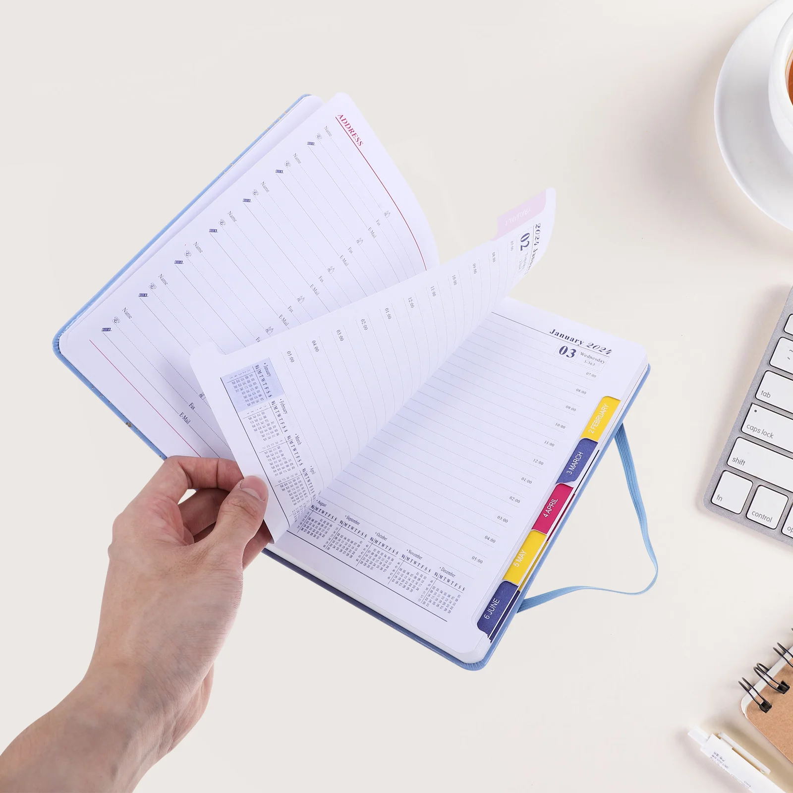 

2024 Agenda Book Yearly Planner Notebook Schedule Notebooks Monthly Notepad Portable Paper Delicate Student