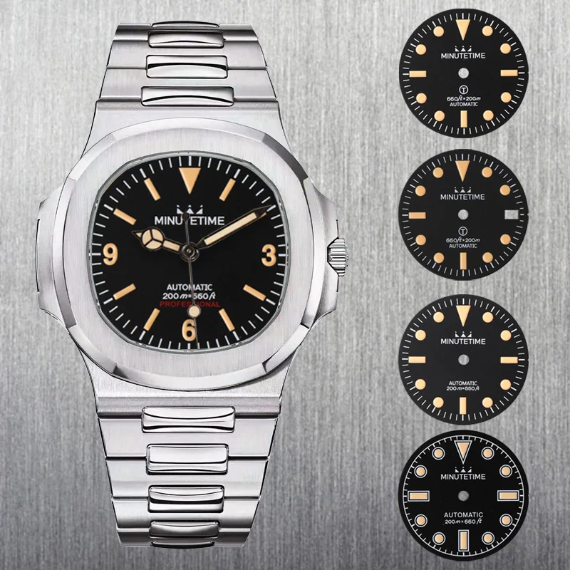 

Luxury Men's Automatic Mechanical Watch Stainless Steel NH35 Movement Luminous Dial Hands Sapphire Crystal Wristwatches Polygon