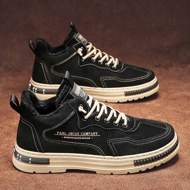 Cotton shoes men's winter warm board with soft soles non-slip site work labor protection sports boots