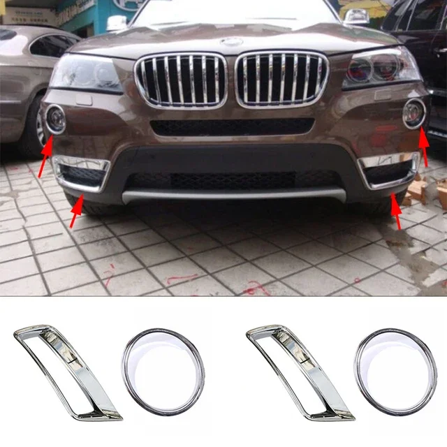 

Подходит для BMW X3 F25 2011-2014, Хромированная передняя противотуманная лампа, фонарь, лампа, Обложка, отделка, аксессуары для интерьера автомобиля