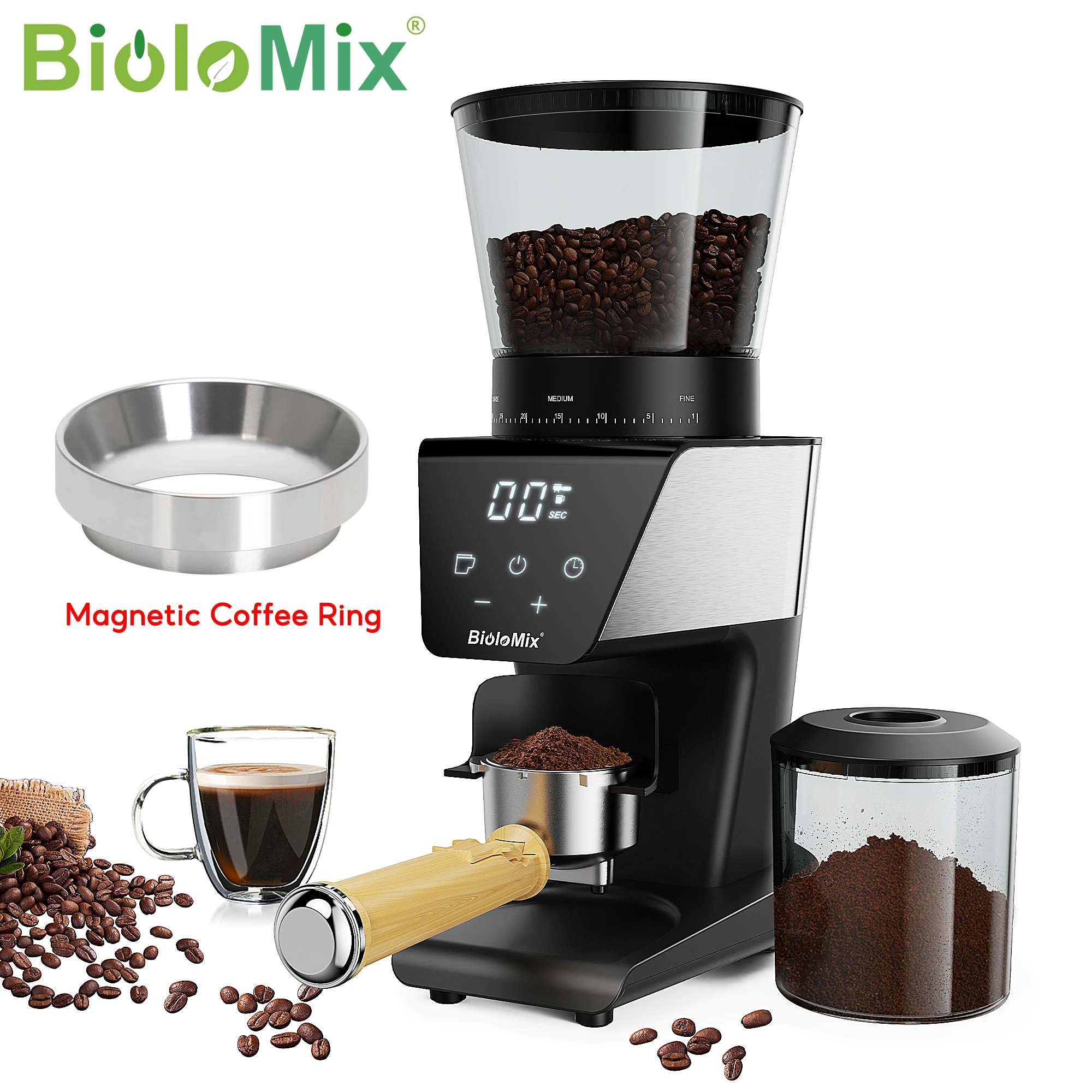 

BioloMix электрическая кофемолка 30 передач