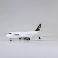 1150 scale model b747 lufthansa airplane toy airline with light and wheel diecast resin aircraft collection display for child