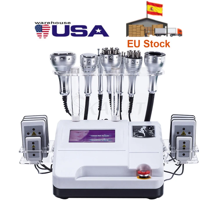 

Fast Shipping 8 In 1 40Khz Ultrasonic Cavitation Vacuum RF Fat Burning Cellulite Removal Device with CE Approval