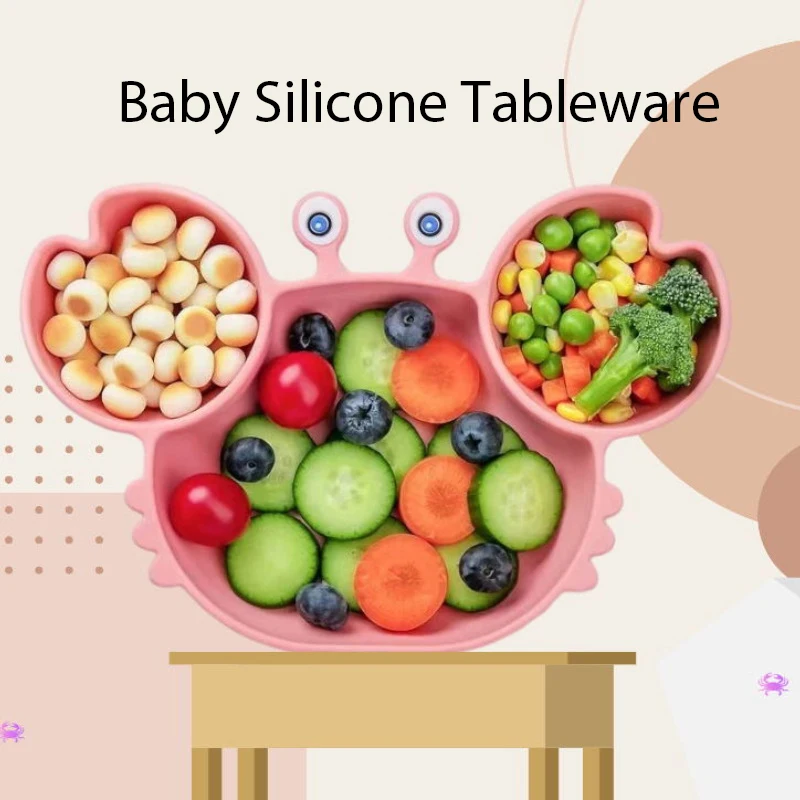 

3 Pcs Silicone Feeding Dinnerware Dinner Set Suction Tableware Platte Plate Bowls Platos Para Bebé Baby Dishes Cup Spoon