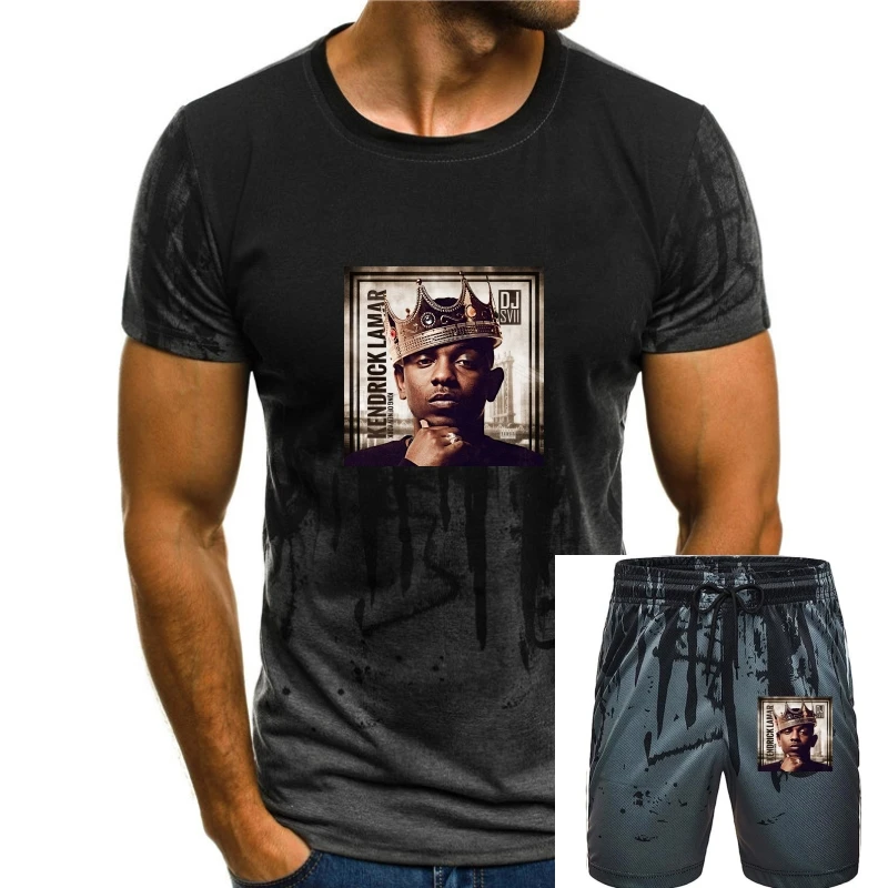 

New Kendrick Lamar King Of New York Rap Hip Hop Men's Black T-Shirt Size S-3XL TEE Shirt Popular