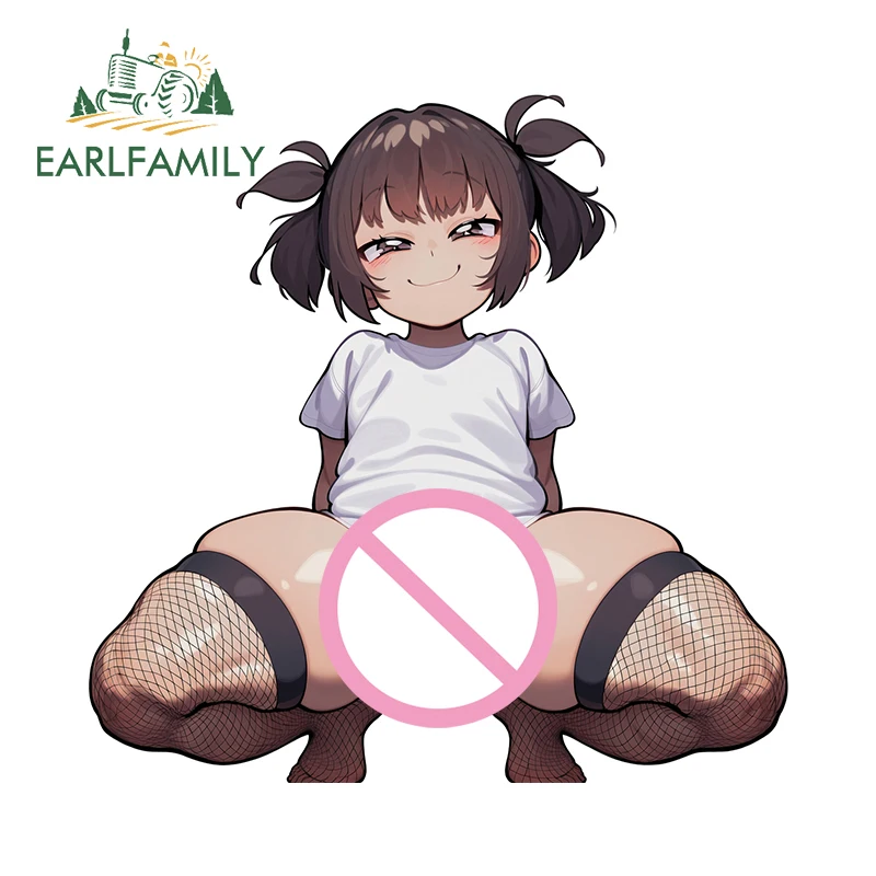 

EARLFAMILY милые черные чулки Loli NSFW аниме автомобильные наклейки на багаж окна наклейка устойчивая к царапинам внешние аксессуары