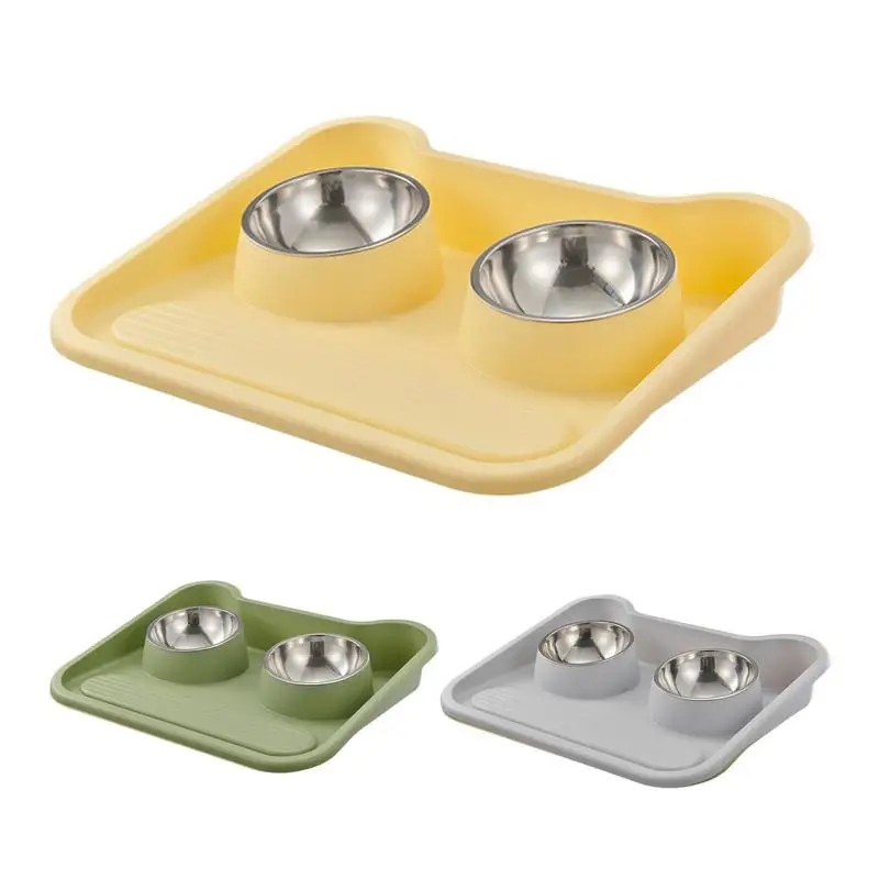 

Dog Food And Water Bowls Non Slip Double Cat Feeder Pet Feeding Station Kitten Supplies Feeders Dogs Dish pet accessories