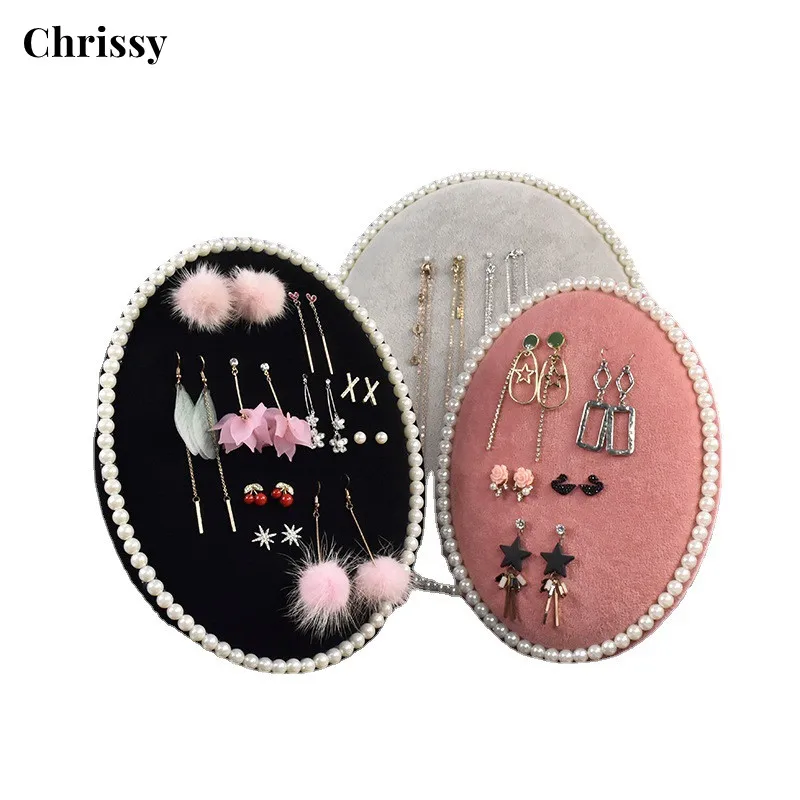 

Подставка для ювелирных изделий, бархатная полка для хранения жемчужных сережек, ожерелий, браслетов, ювелирных изделий, витрина для дома