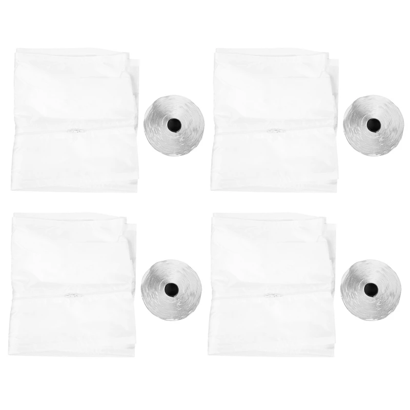 

Оконное уплотнение для портативного кондиционера, 4 шт., 400 см, гибкая тканевая уплотнительная пластина, оконное уплотнение с молнией