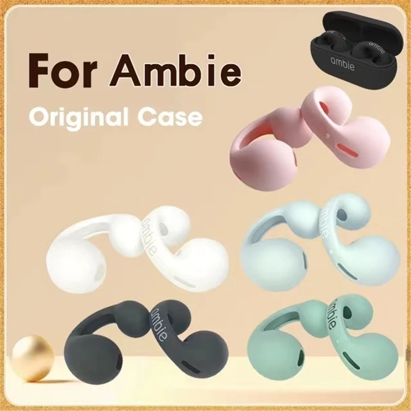 

1 Pair Case For Ambie Sound Earcuffs AM-TW01 1:1 Case Bluetooth Earphones Replacement Earmuffs Protect Silicone Cover Case