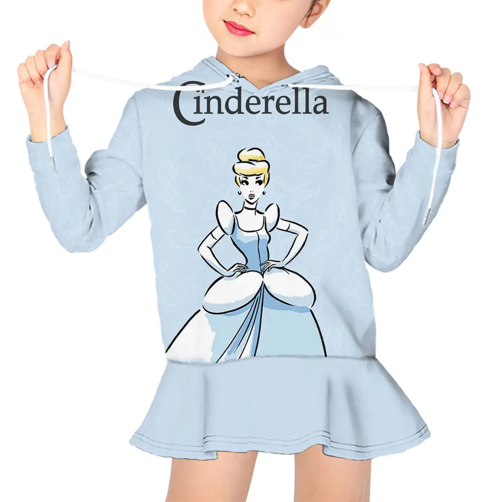 

Frozen Hoodies Kids Girls Disney Princess Cinderella Cartoon 3D Print Hoodie Costume Long Sleeve Sweatshirt Baby Girls Hoodie