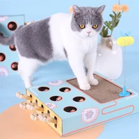 cat scratch board funny cat toy turntable ball round corrugated paper turntable grinder round multi holes grind claw training