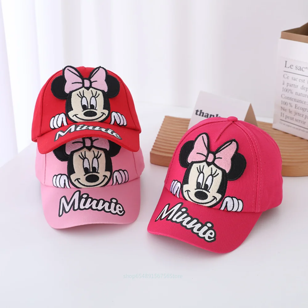 

Disney Children's Hat Summer Sunhat Mickey Mouse Minnie Baseball Cap Kids Hip Hop Hat Girls Boys Adjustable Caps Christmas Gift