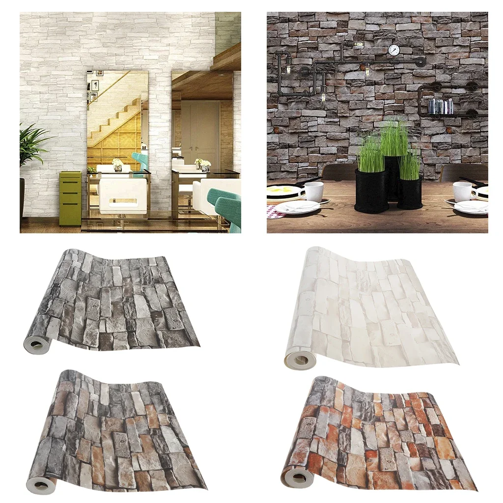 Обои с 3D-эффектом Stone Brick — домашний декор длина 30 футов ширина 20 дюймов