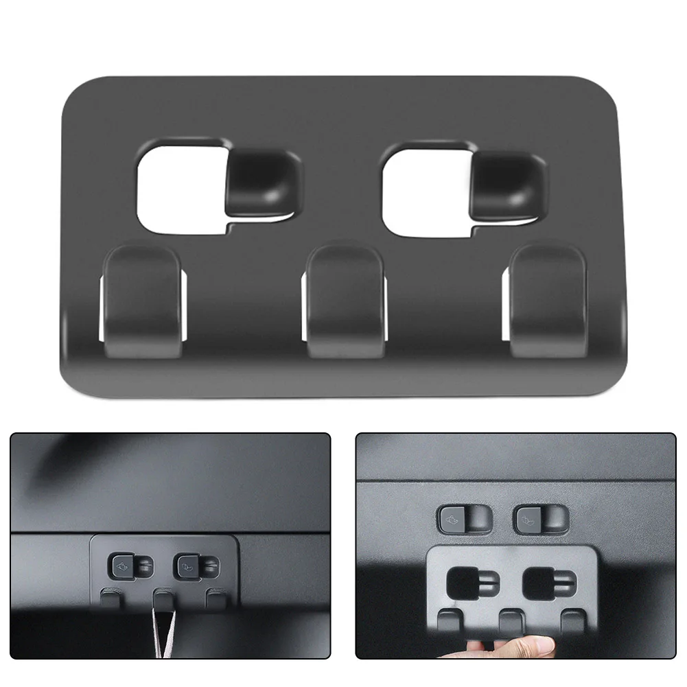 

1x For Tesla Model Y 2021-2023 Rear Trunk Hook Storage Holder For Umbrella Hanger ABS Hooks Black Rear Racks & Accessories