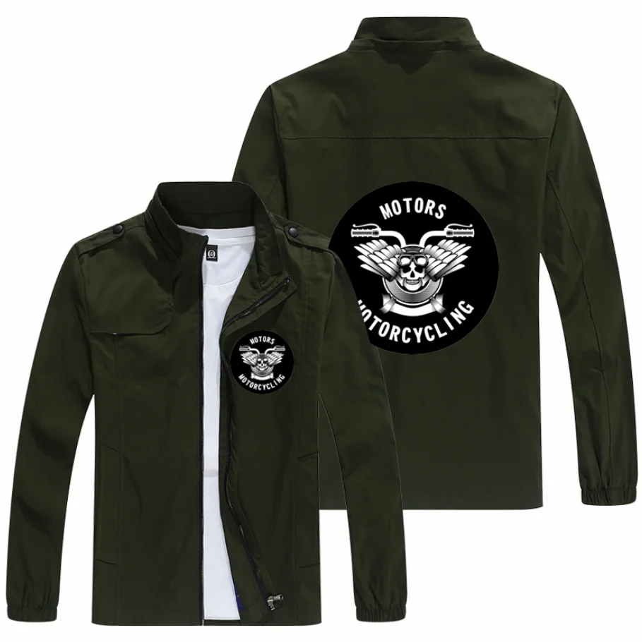 

2022 NEW Spring Autumn Men MOTORS LOGO jackets Popular Printed casual fashion loose biker jacket Men street baseball uniform