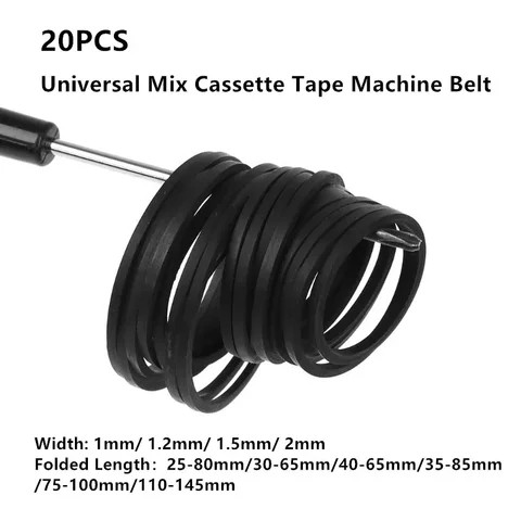 Резиновые ремни для кассетных магнитофонов 20 шт.