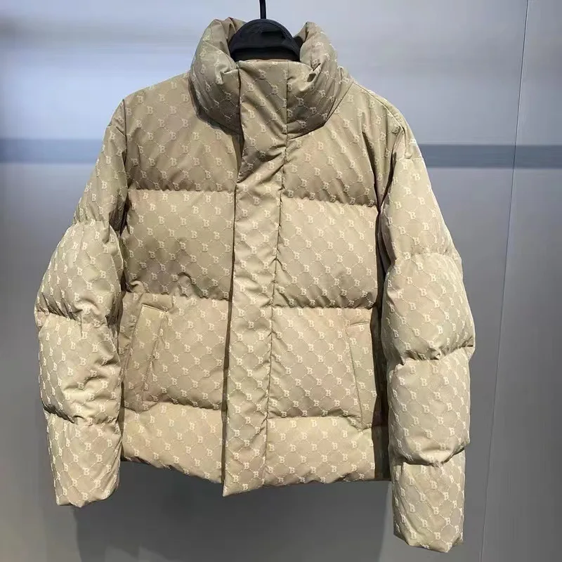New Winter Fashion Brand Standing Collar Thick Down Jacket Men's Coat Casual Bread Jacket Men Jacket  Down Jacket Men