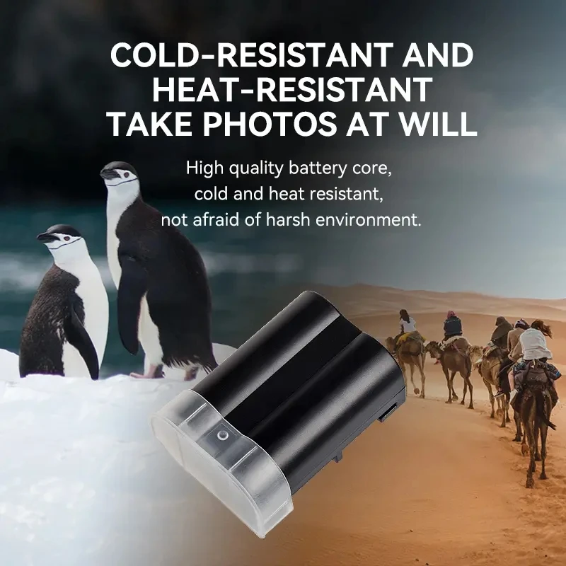 Аккумулятор FB EN-EL15 EL15C 1600 мАч для камеры Nikon Z7II Z6II D7500 D7200 D850 D780 Z5 D7100 D610 D800E