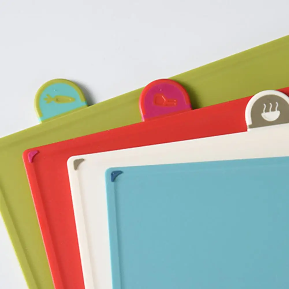 

Convenient Cutting Board Classification Icon Design with Storage Base PP Material Food Grade Cutting Board Kitchen Gadget